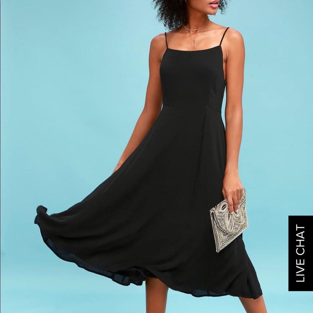 Midi black dress from Lulu’s
